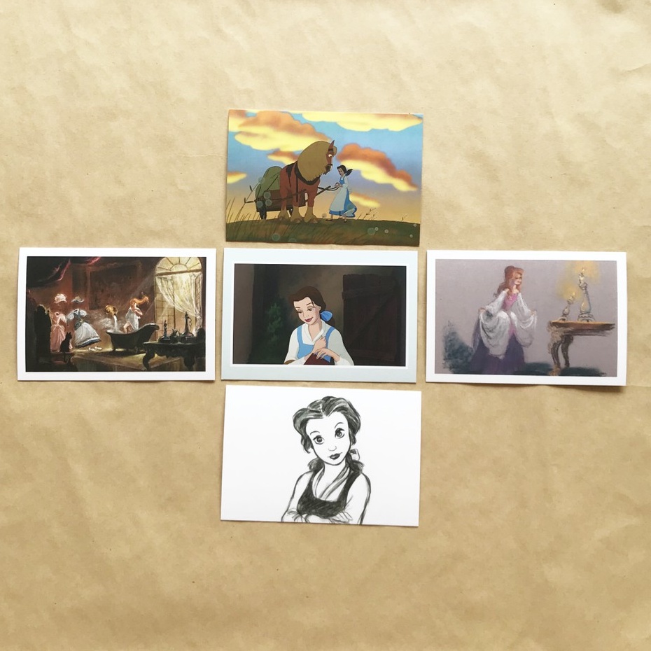 Disney Princess Postcard - Belle Set D045 (5 pcs) | Shopee Malaysia