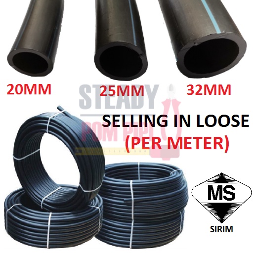 HDPE POLY PIPE 20MM , 25MM , 32MM (SIRIM APPROVED) / HIGH DENSITY ...