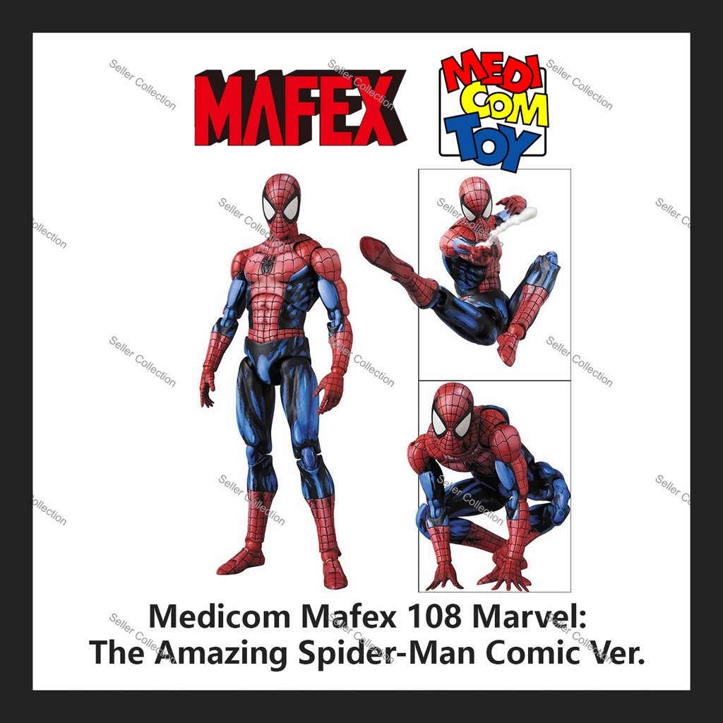 MAFEX 108 Medicom Marvel The Amazibg 2024 Spiderman Comic Paint Action Figure