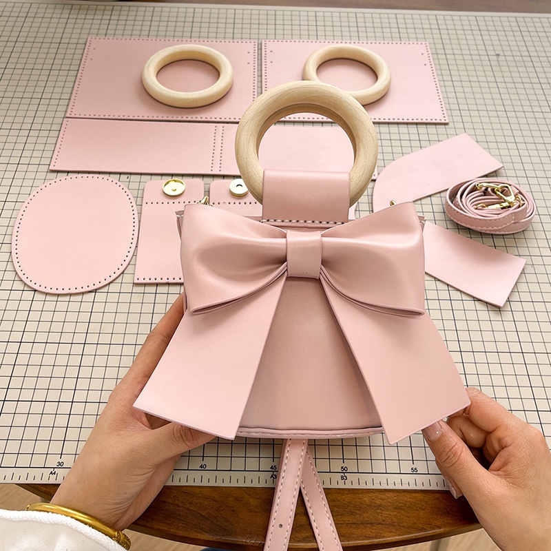 DIY Handmade Material Bag Tik Tok Same Style HandStitched Homemade Bow