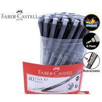 Faber Castell Click X Retractable Black Ball Pen Mm Shopee Malaysia