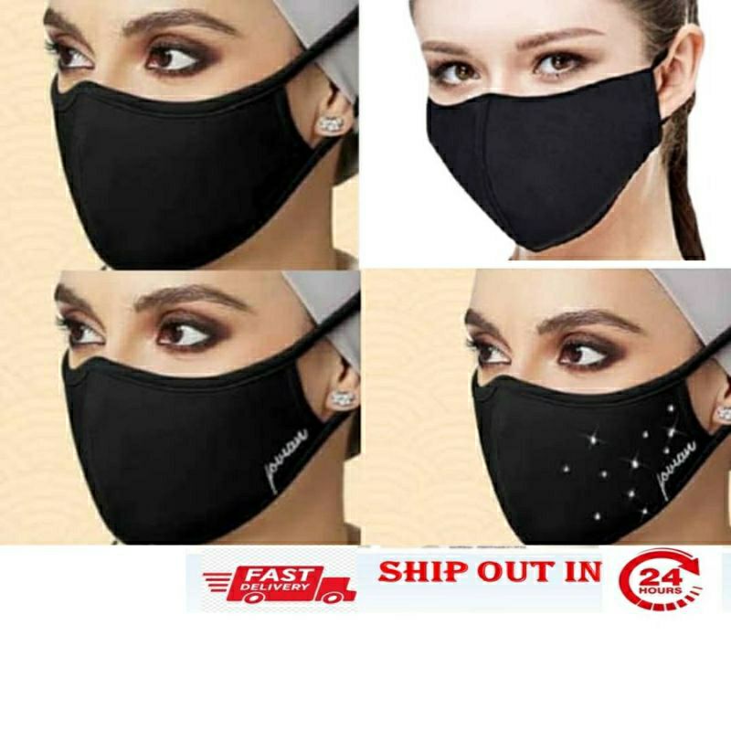 Face Mask Jovian Diamond, Face Mask Washable, Topeng Muka Muslimah Tali ...