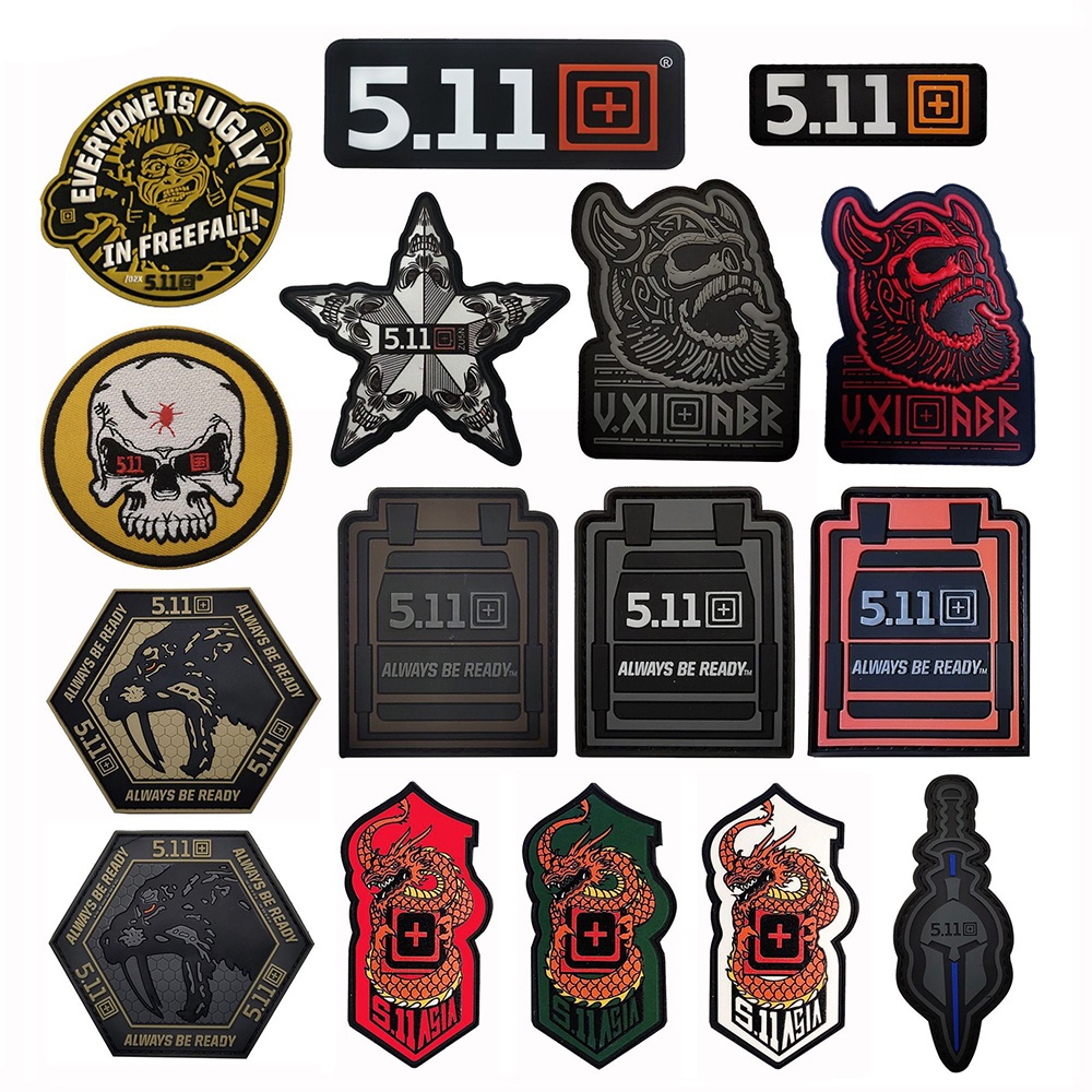 3D Tactical Vest CrossFit 511 Sport Army PVC Velcro Patches Military