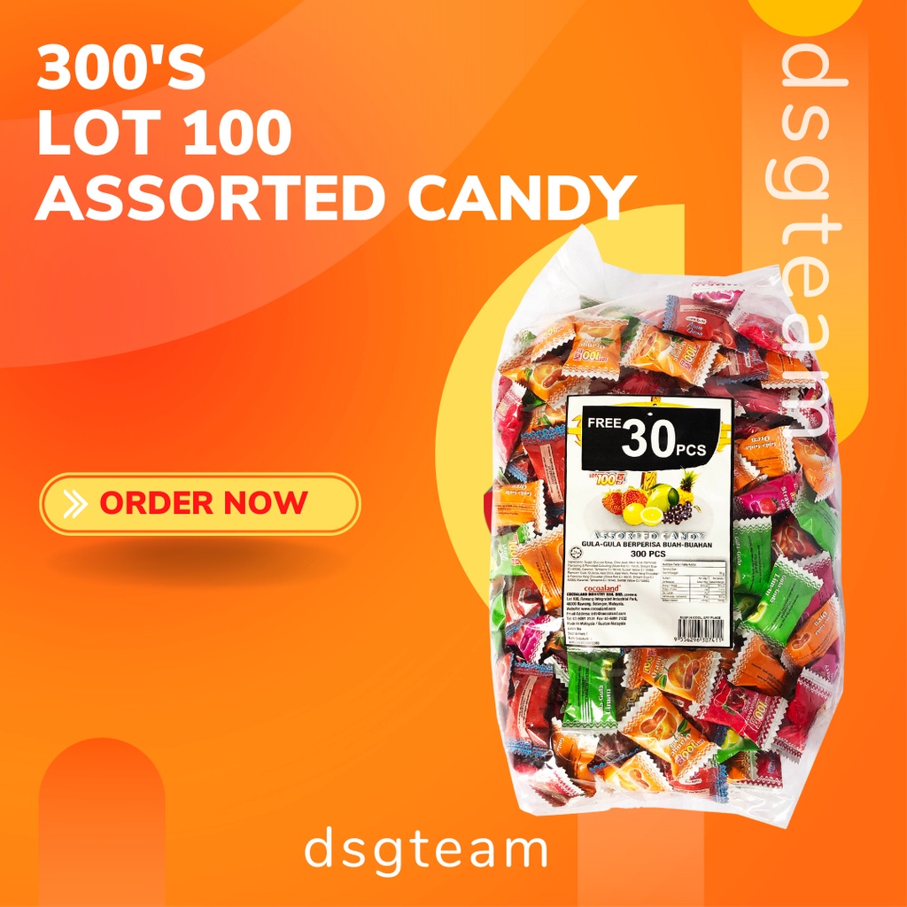 Cocoaland Lot 100 Assorted Mix Fruit Candy (300pcs) | Shopee Malaysia