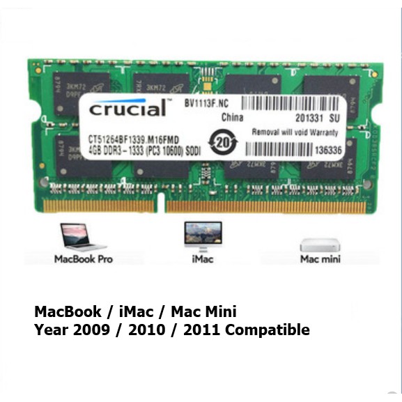 Crucial 4GB 8GB DDR3 DDR3L 1333Mhz SO-DIMM RAM Laptop Notebook PC3
