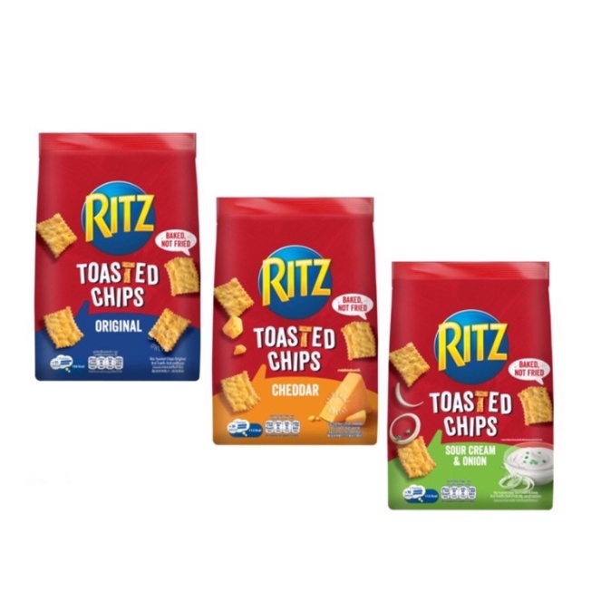 RITZ Toasted Cracker Chips Oven Baked Bread Biscuits Imported 229gr ...