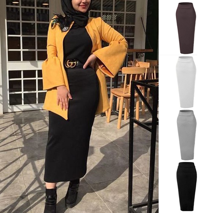 Muslim Long Pencil Skirt Cantik Murah Slim wholesale