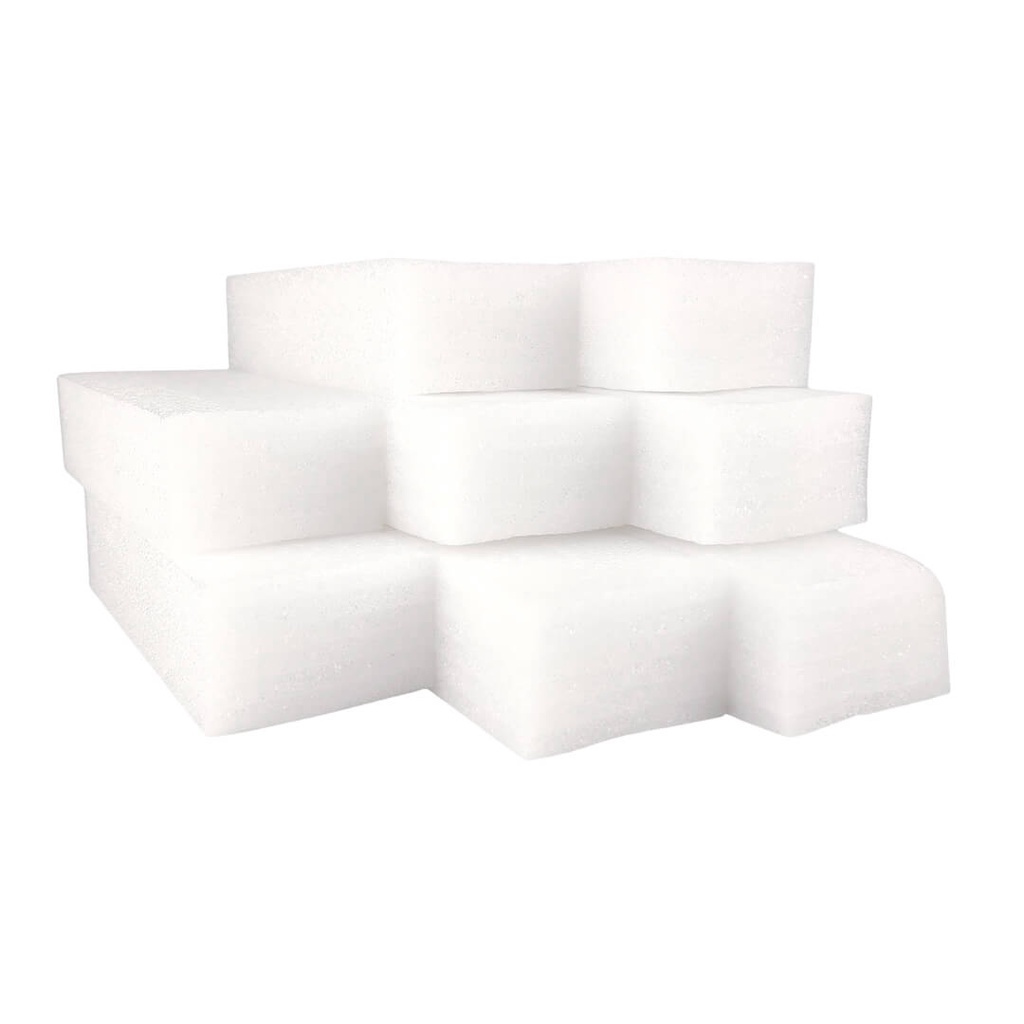 SHIOK White Floral PE Foam Sponge Block (Dry And Dust Free) | Blok Span ...