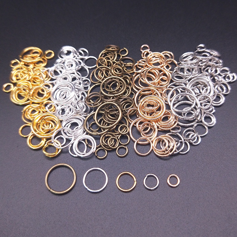 100pcs/pack Jump Rings, Round Open Jumpring Connector Split Ring DIY ...