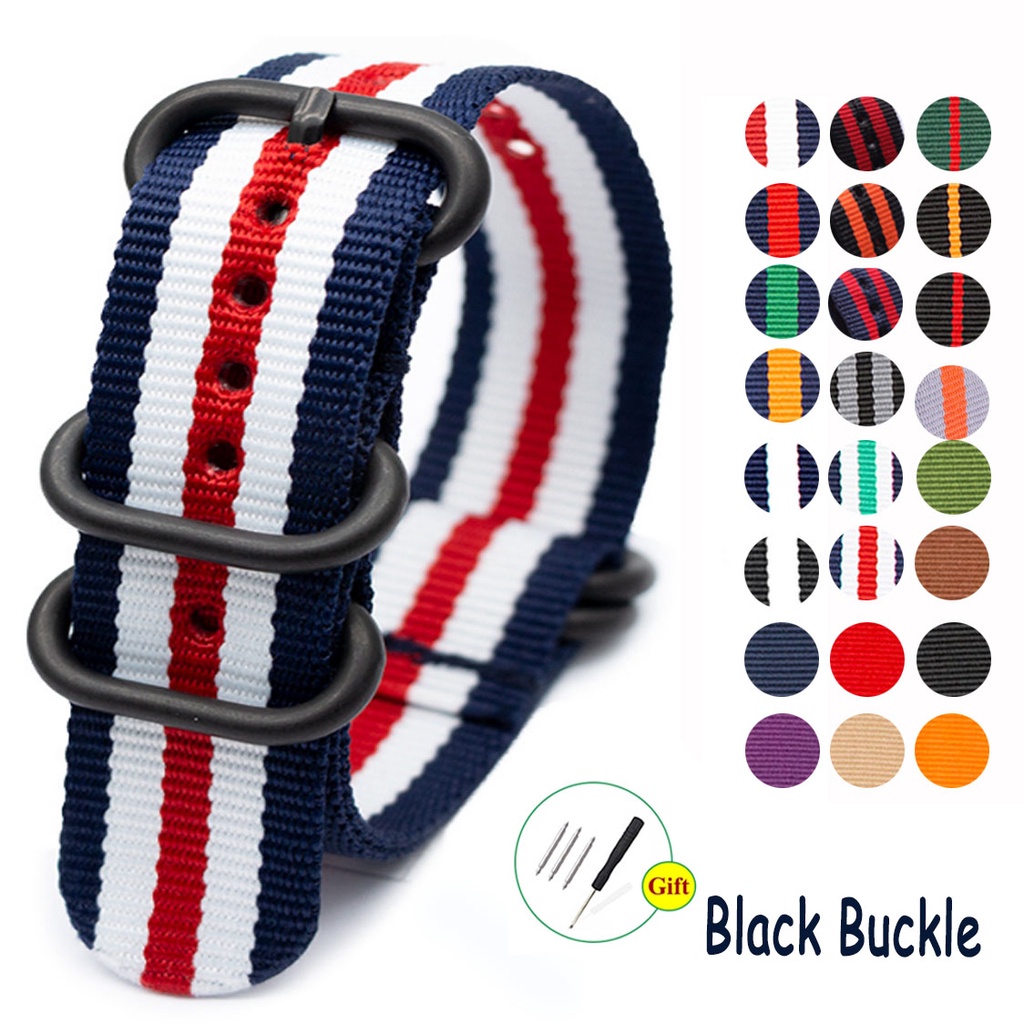 Bracelet NATO En Nylon 18mm Multi-couleur - Pour Montre - Neuf Avec étiquettes - Style Classique