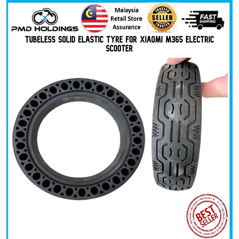 Hole Solid Tyre Ninebot ES2 Replacement 8x2 inch eScooter Tubeless