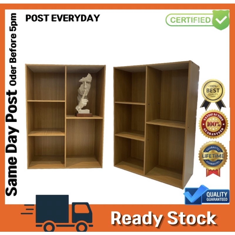 *READY STOCK* 5 Tier Bookshelf (3 Tier+2) Multipurpose Shelf/Rak Buku ...