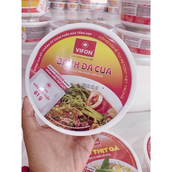 Box of 12 bowls of crab rice paper 125g (with real crab soup) | Shopee ...