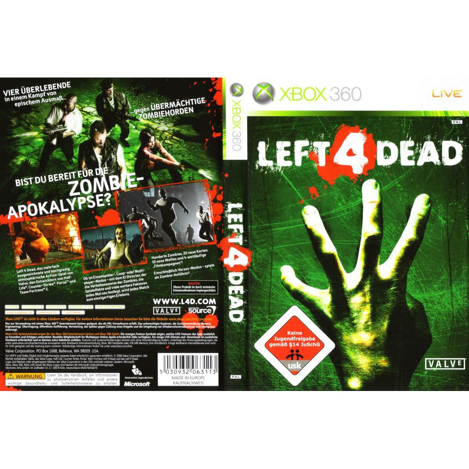 Left 4 Dead XBOX360 GAMES(FOR MOD CONSOLE) | Shopee Malaysia