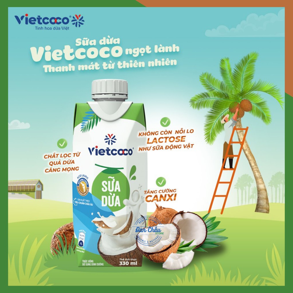 Vietcoco Coconut Milk 100 Pure Vegetable Milk, Rich In Calcium, Good