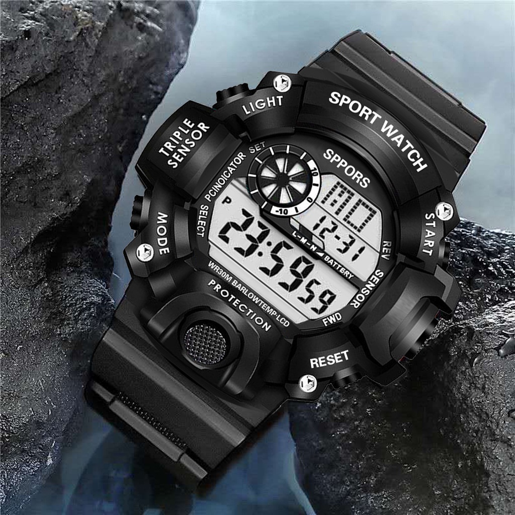 New Men's Multifunctional Camouflage Electronic Sports Watch Anti-fall ...
