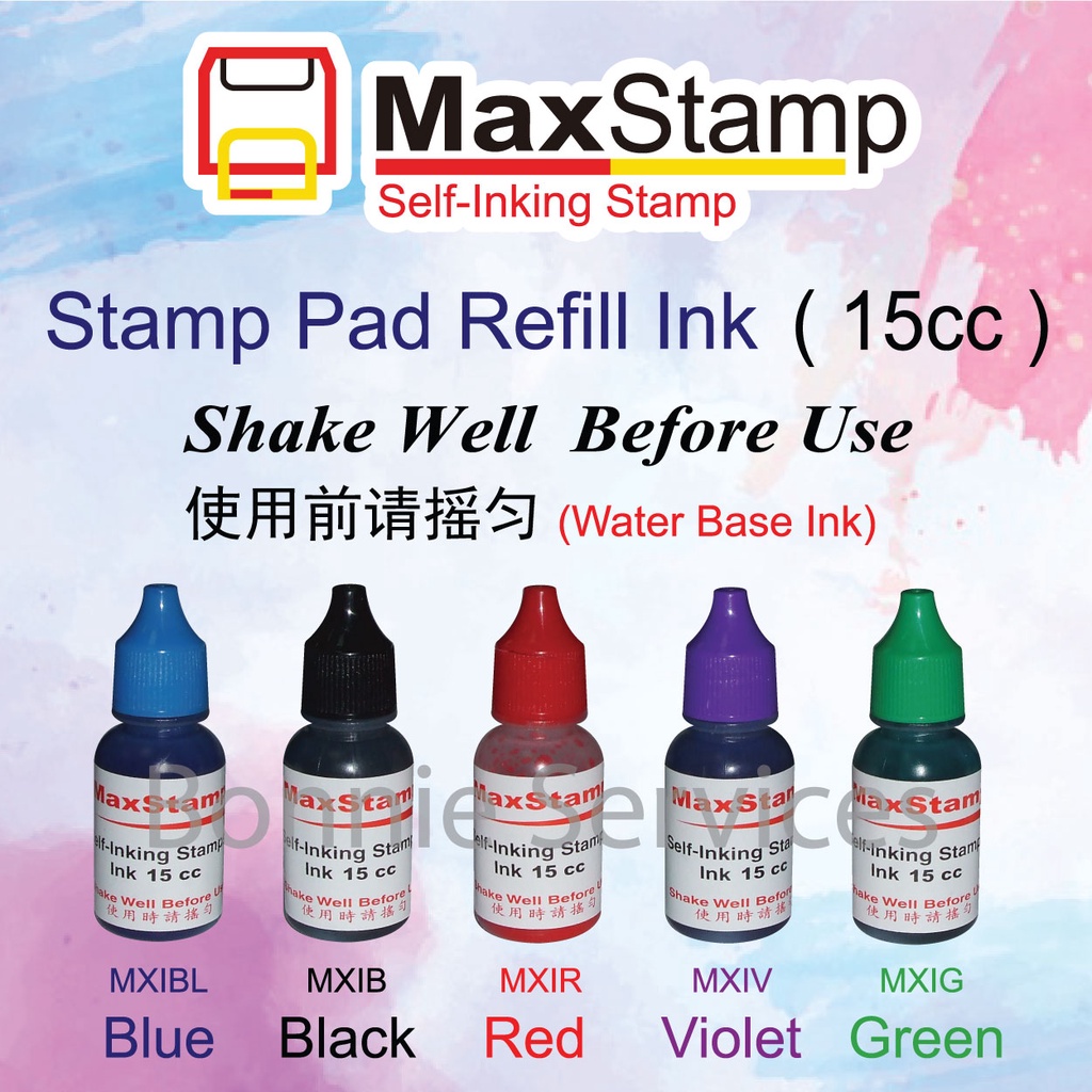 Rubber Stamp Self ink Max Stamp ink Refill Bottel (SAME DAY SHIP