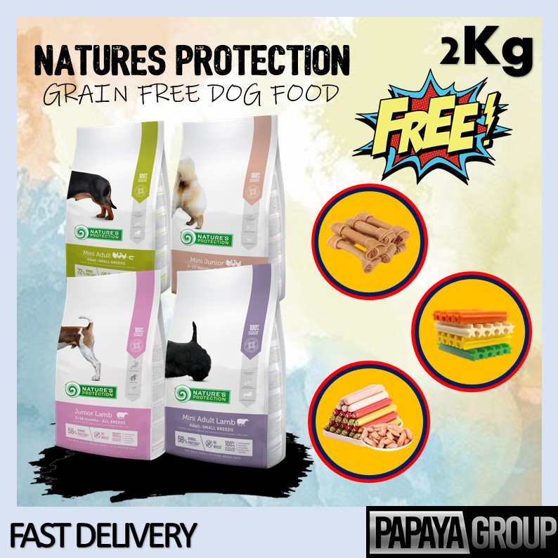[1 FREE GIFT] Nature's Protection Dog Food 2kg (Mini Junior, Mini