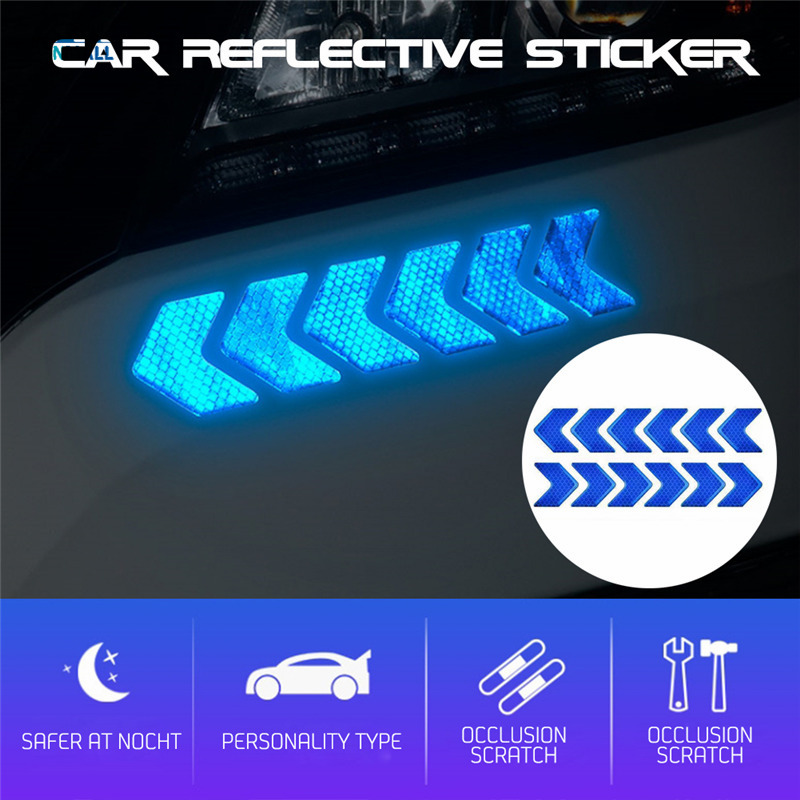 OM 12Pc/Set Car Reflective Sticker Safe Pattern Warning Decals For ...