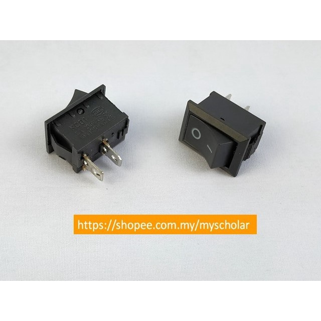 2 PIN ON-OFF SPST SQUARE ROCKER SWITCH KCD1-101(RED/BLACK) ARDUINO ...