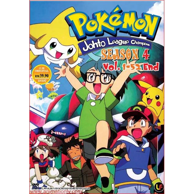 DVD ANIME POKEMON SEASON.4 JOHTO LEAGUE CHAMPIONS TV 1 52 END DVD Shopee Malaysia