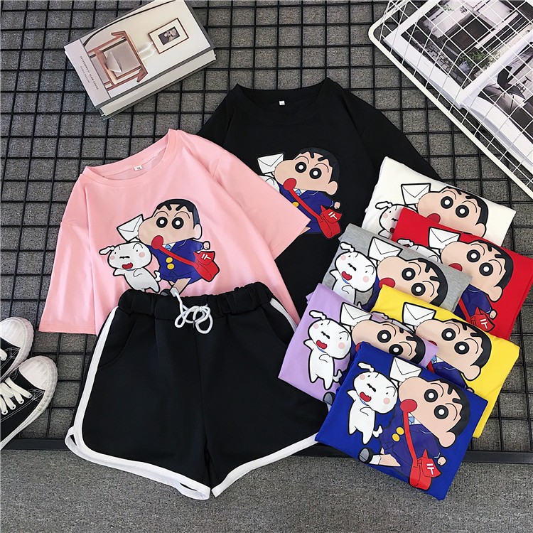 🔹Up to 3XL Crayon Shinchan Full Set tee ️蜡笔小新 最新系列T-shirt shin chan ...