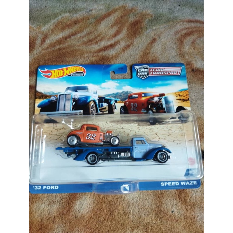 Hot Wheels Team Transport 32 Ford And Speed Waze Moon Eyes Shopee Malaysia 4689