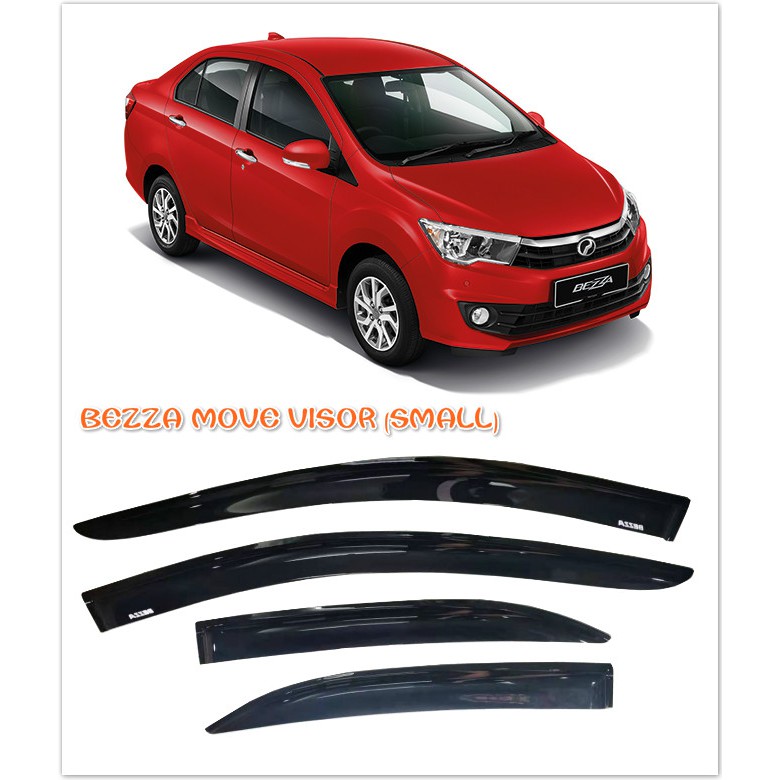 PERODUA BEZZA VISOR MOVE DESIGN DOOR WINDOW VISOR 1 SET 4PCS BLACK ...