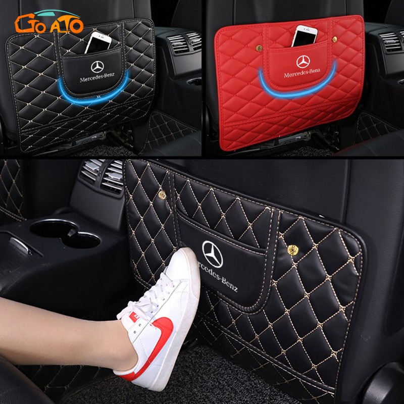 GTIOATO Car Seat Back Protector Cover Organizer With Pocket Leather ...