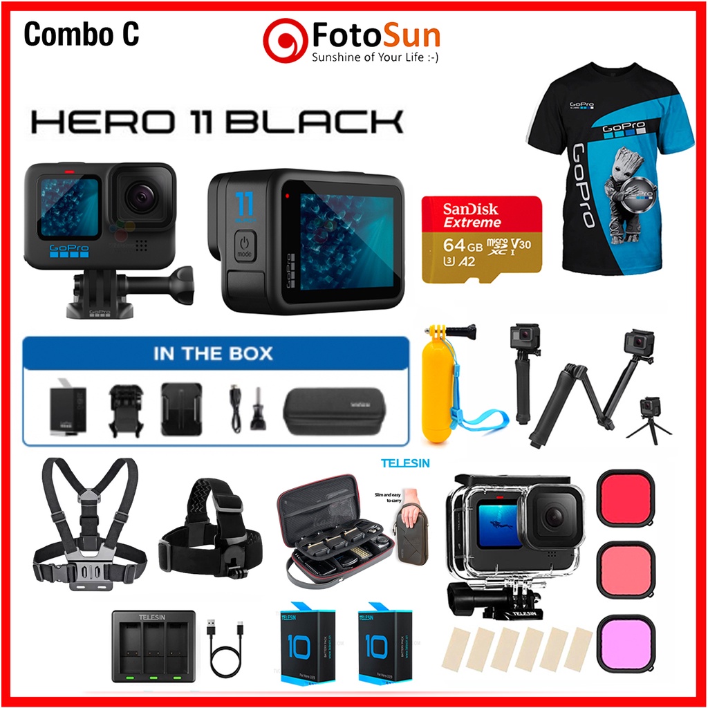 GOPRO Hero 11 Black Premium Combo Set | Shopee Malaysia