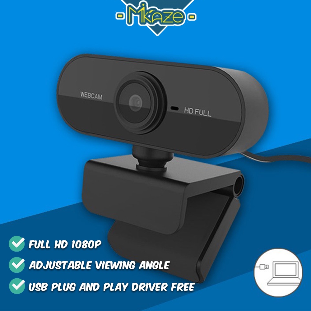 MIKAZE - WEBCAM FULL HD 1080P Camera with Microphone 360 Degree Adjust ...