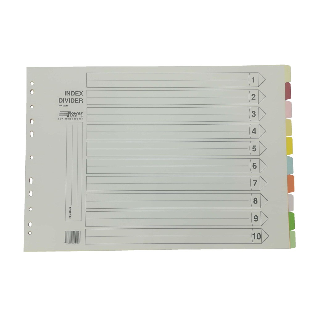 A3 10tab 5tab Index Divider - COLOR & WHITE Paper Index / Landscape ...