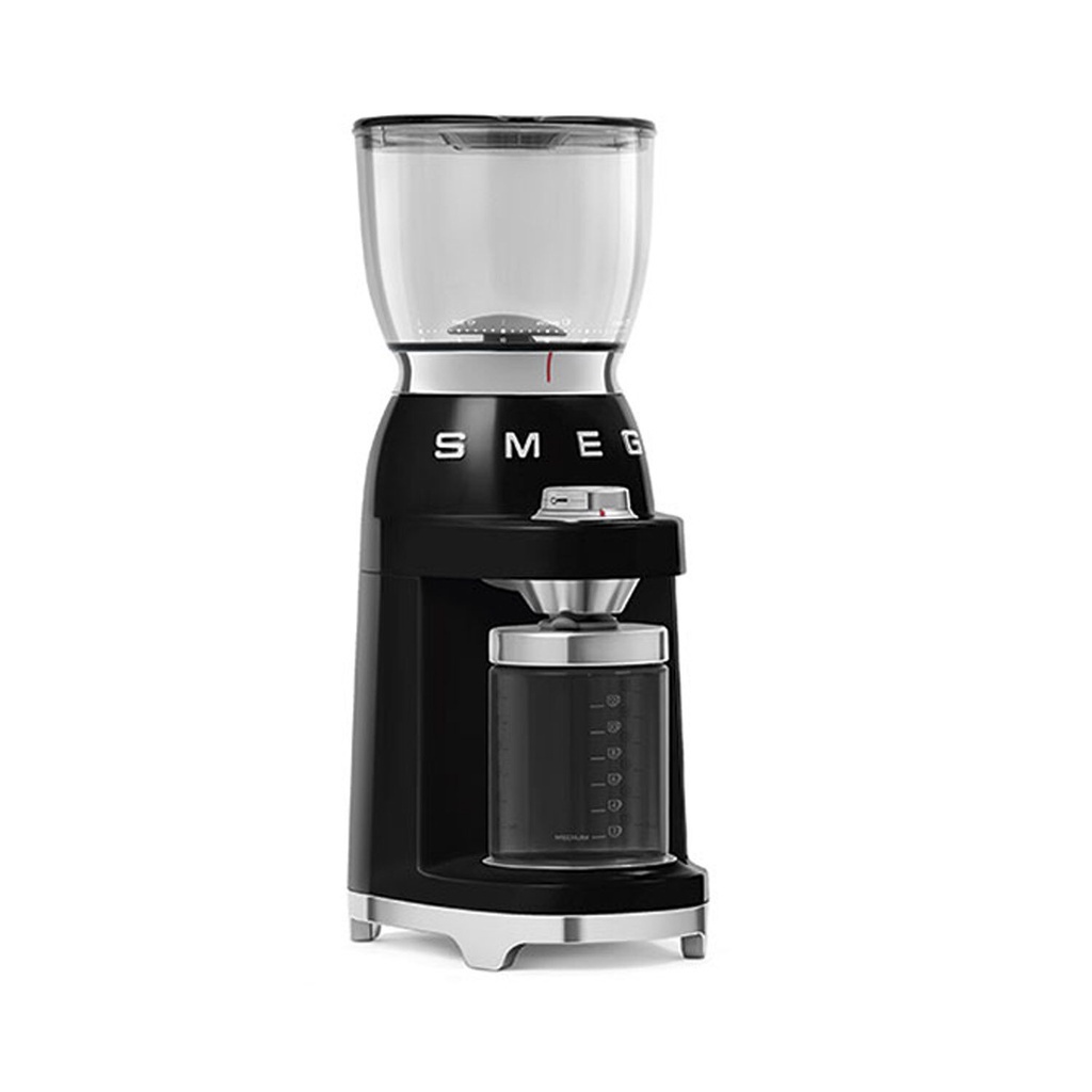 Smeg CGF01 Coffee Grinder 50's Style Stainless Steel 150W Black