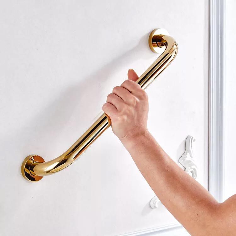 Biggers sanitary Luxury Gold color brass bathroom grab bar 30-50cm ...