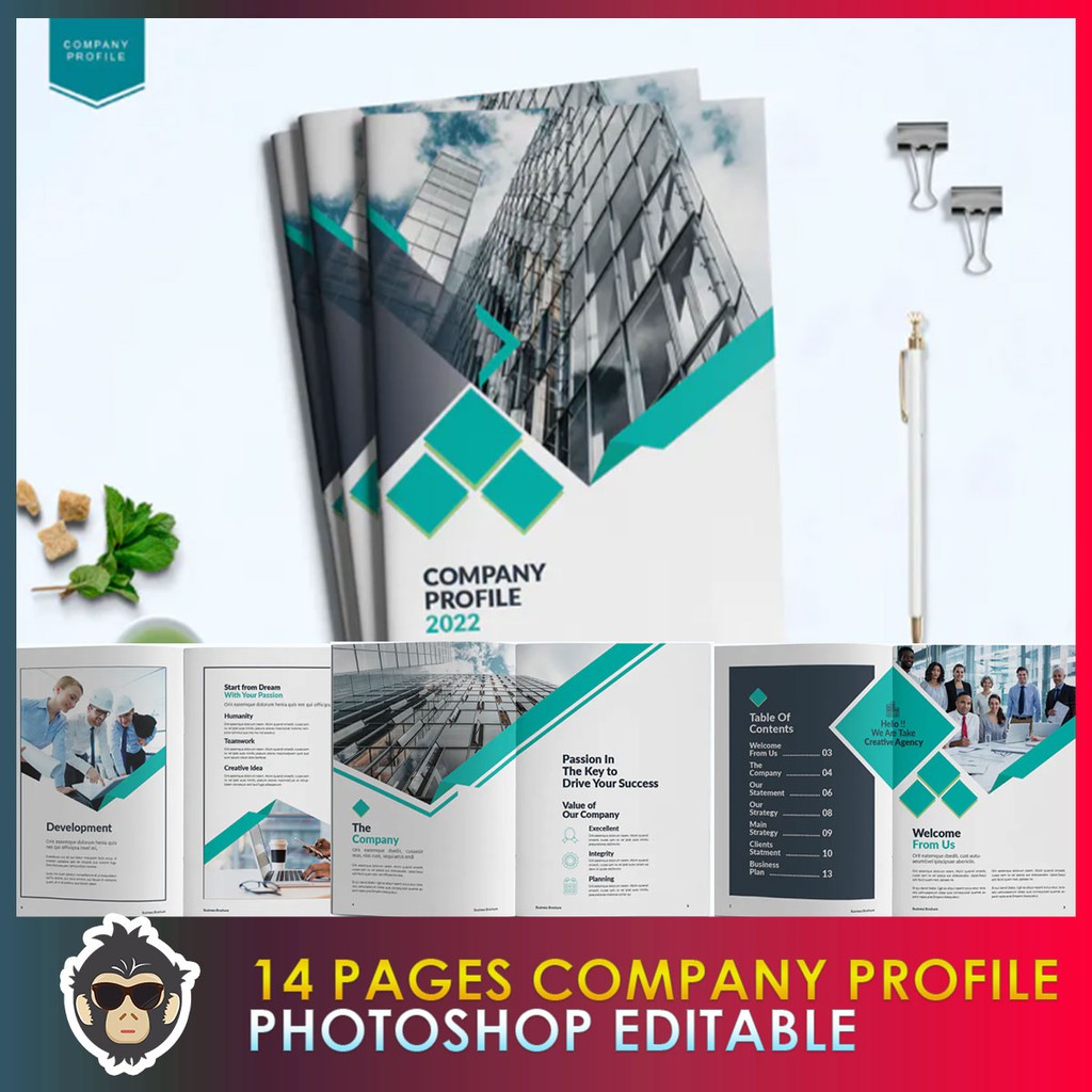 14 Pages Company Profile Adobe Indesign Editable | Shopee Malaysia