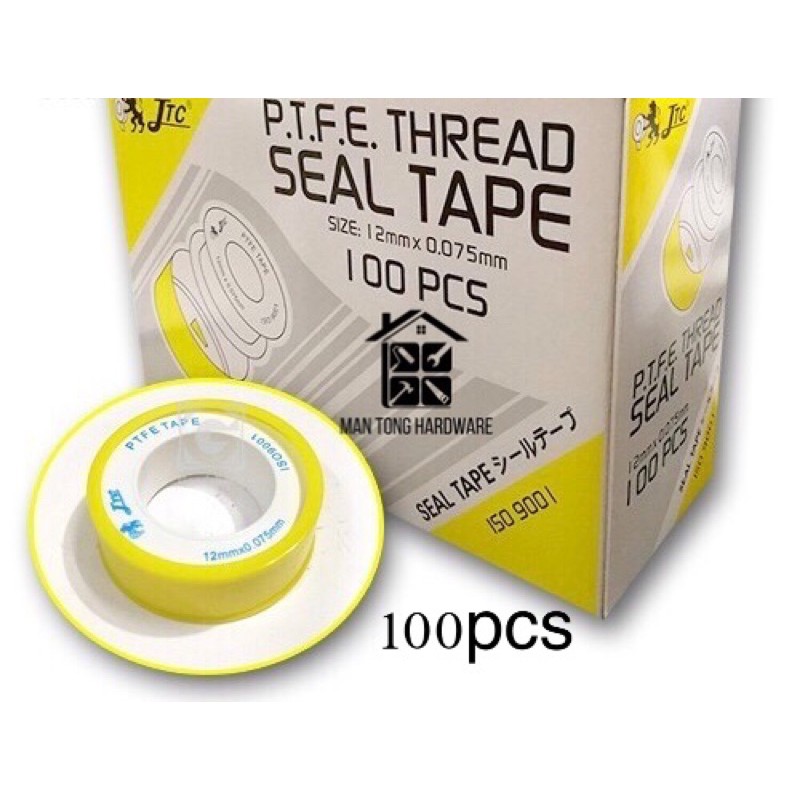 🔥READY STOCK🔥JTC PTFE Seal Tape 12mm x 0.075mm Water Pipe White Seal ...