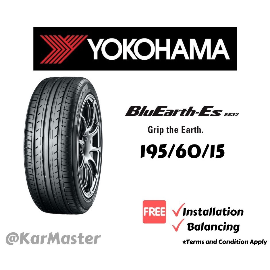 195/60/15 Yokohama ES32 BluEarth (with installation) | Shopee Malaysia