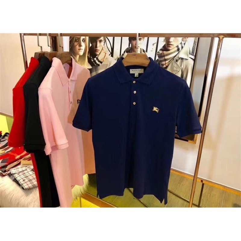 Burberry metal cheap logo polo