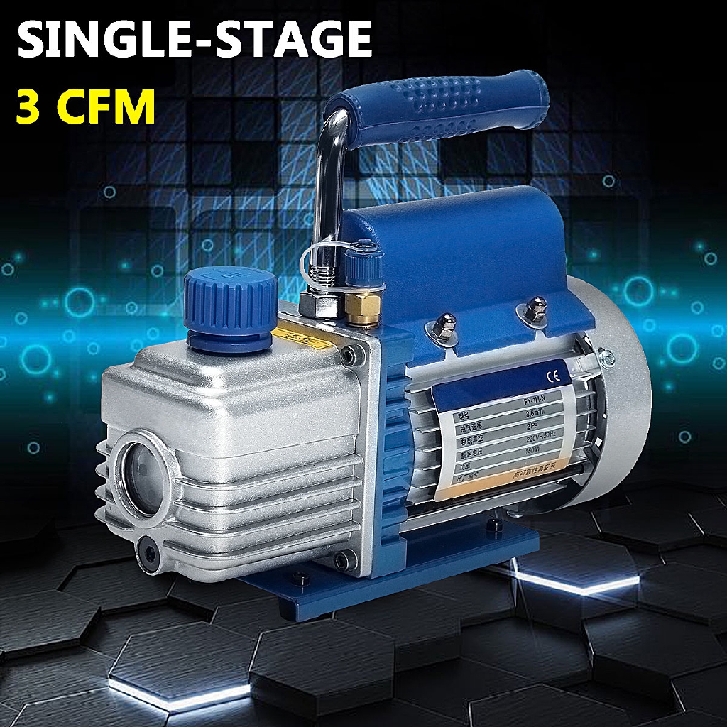 Mini 2Pa Rotary Vane Vacuum Pump For HVAC AC R134a Air Conditioning 1L