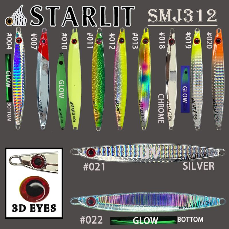 STARLIT FAST JIG SMJ 312/40G,60G,80G,100G | Shopee Malaysia