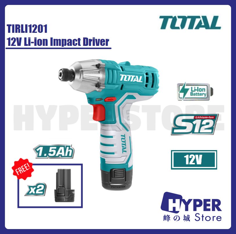 TOTAL CORDLESS IMPACT DRIVER Li - ion 12V (TIRLI1201)