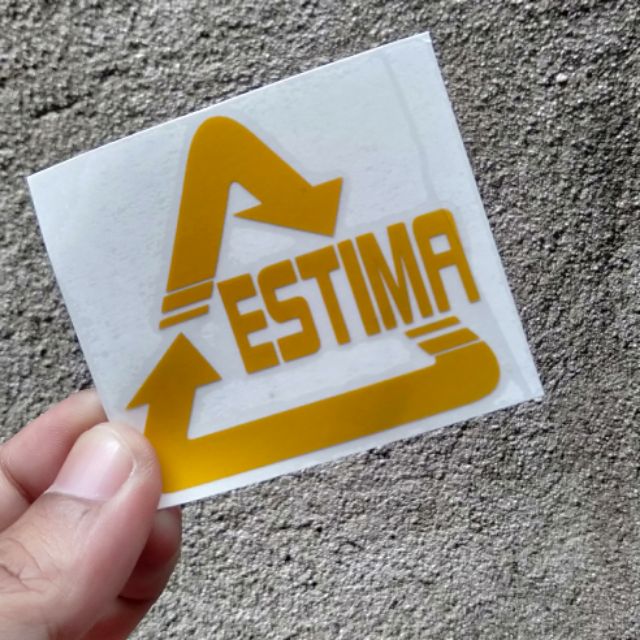 Toyota Estima Reflection cutting sticker for toyota car users | Shopee ...