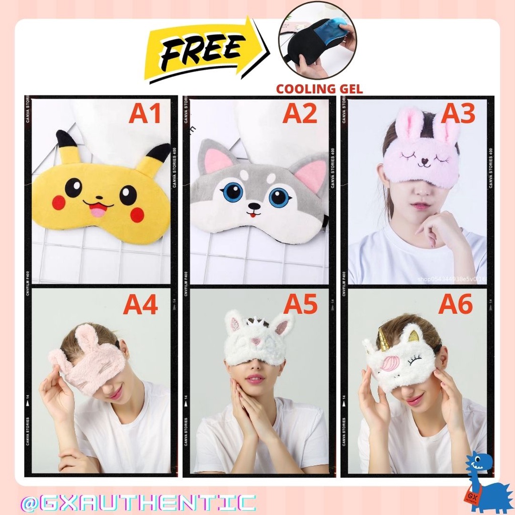 Cute Cartoon Travel Sleep Eye Mask Sleeping cover Relax Sleep Travel ...