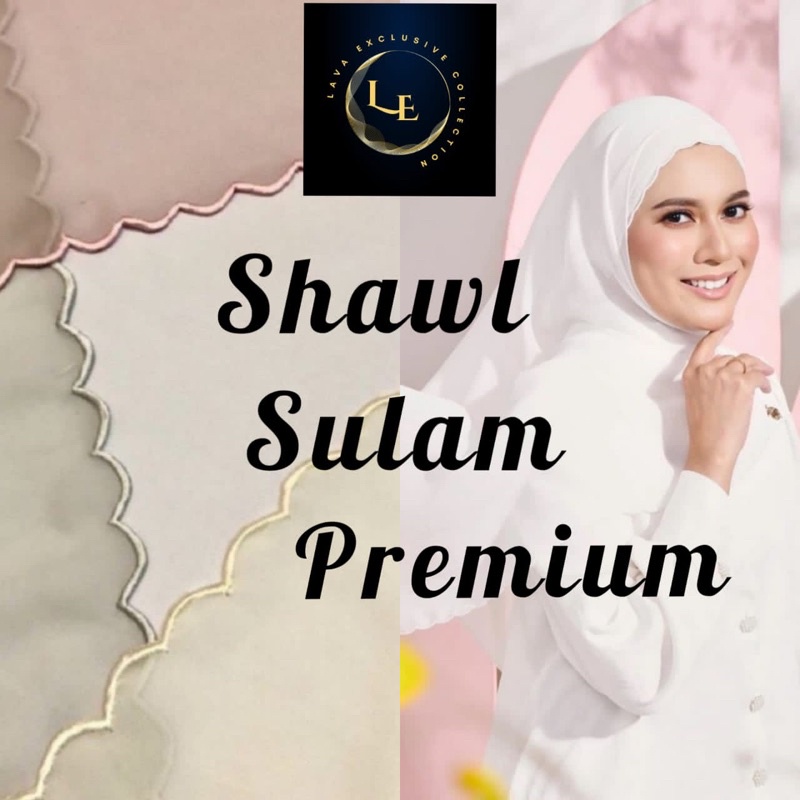 Shawl chifoon sulam embroidery murah premium Ready stock in Malaysia
