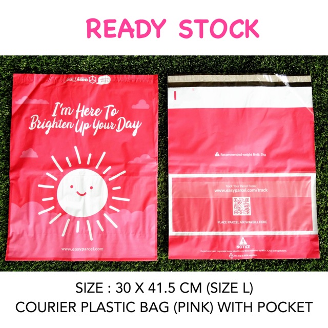 EASYPARCEL PINK COURIER PLASTIC BAG (L SIZE) Shopee Malaysia