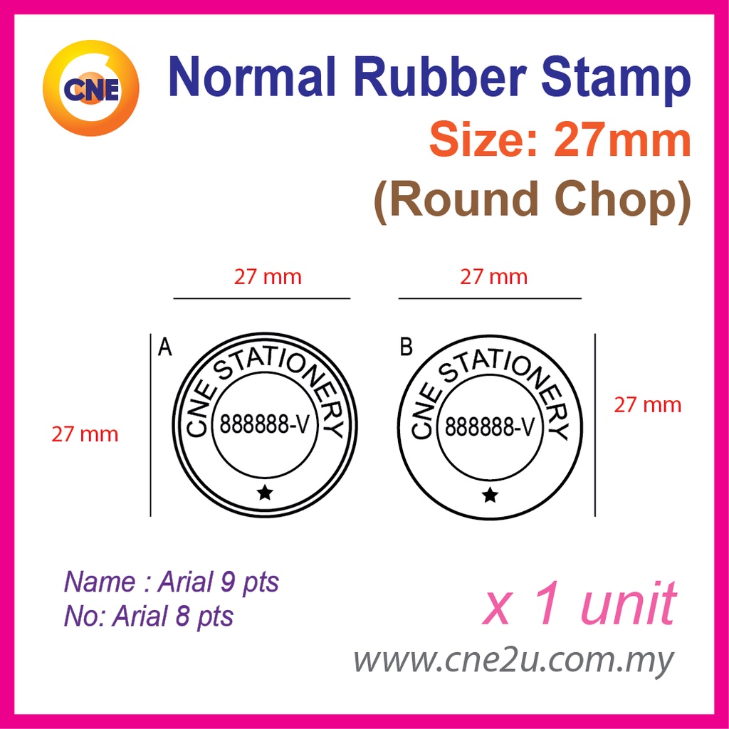 Custom Made Normal Rubber Stamp Address Chop / Cop Getah / Stamp Cop I ...