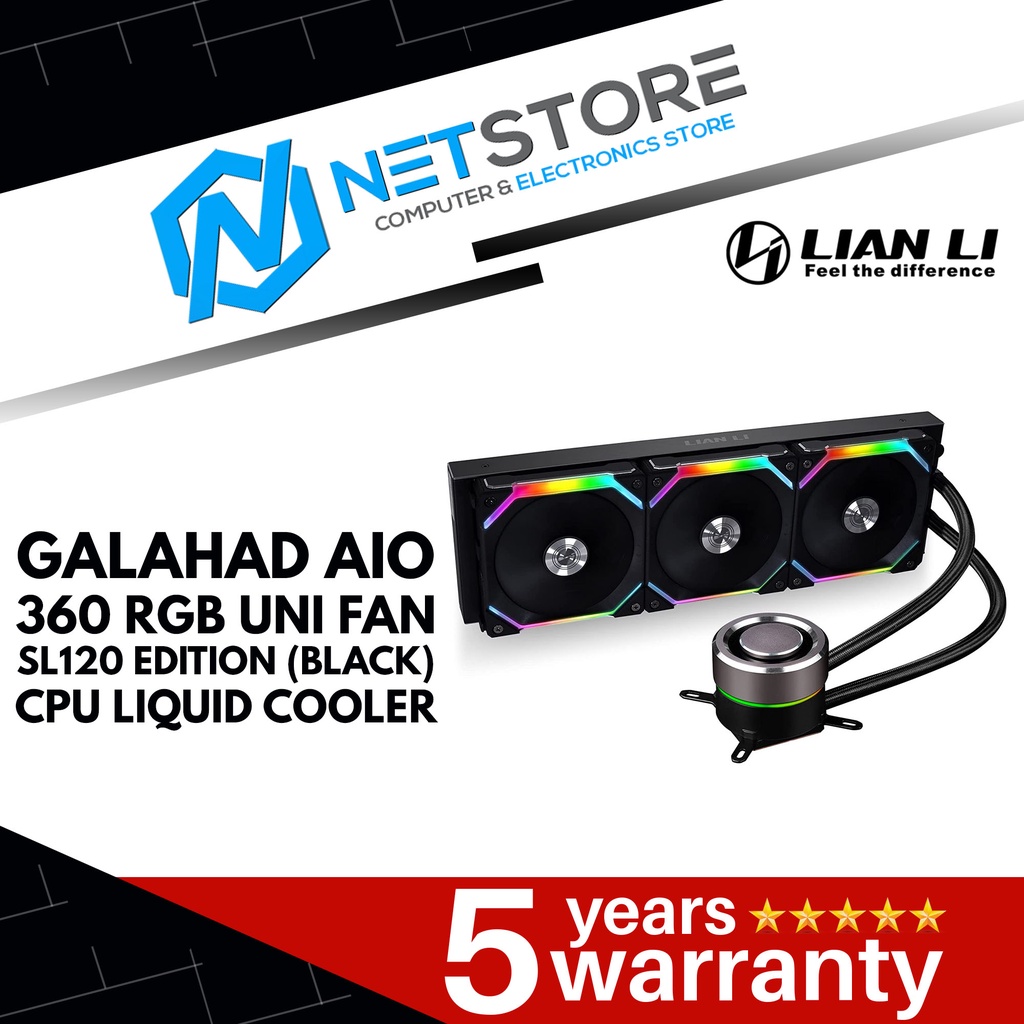 LIAN LI GALAHAD AIO 360 RGB UNI FAN SL120 EDITION (BLACK) AIO COOLER ...