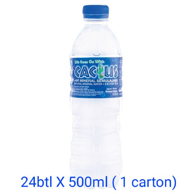 Cactus mineral water 24btl x 500ml | Shopee Malaysia