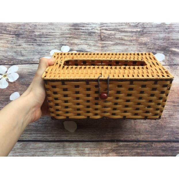 Rectangular rattan tissue box | Shopee Malaysia