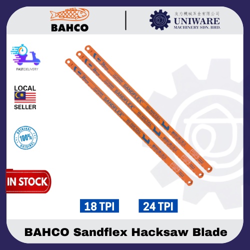 🔥100% ORIGINAL🔥 BAHCO Sandflex Bi-Metal Hacksaw Blade - 18/24 Teeth Per ...